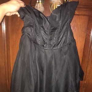 Black high low dress
